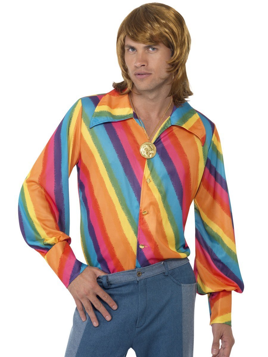 70er Jahre Regenbogen Shirt