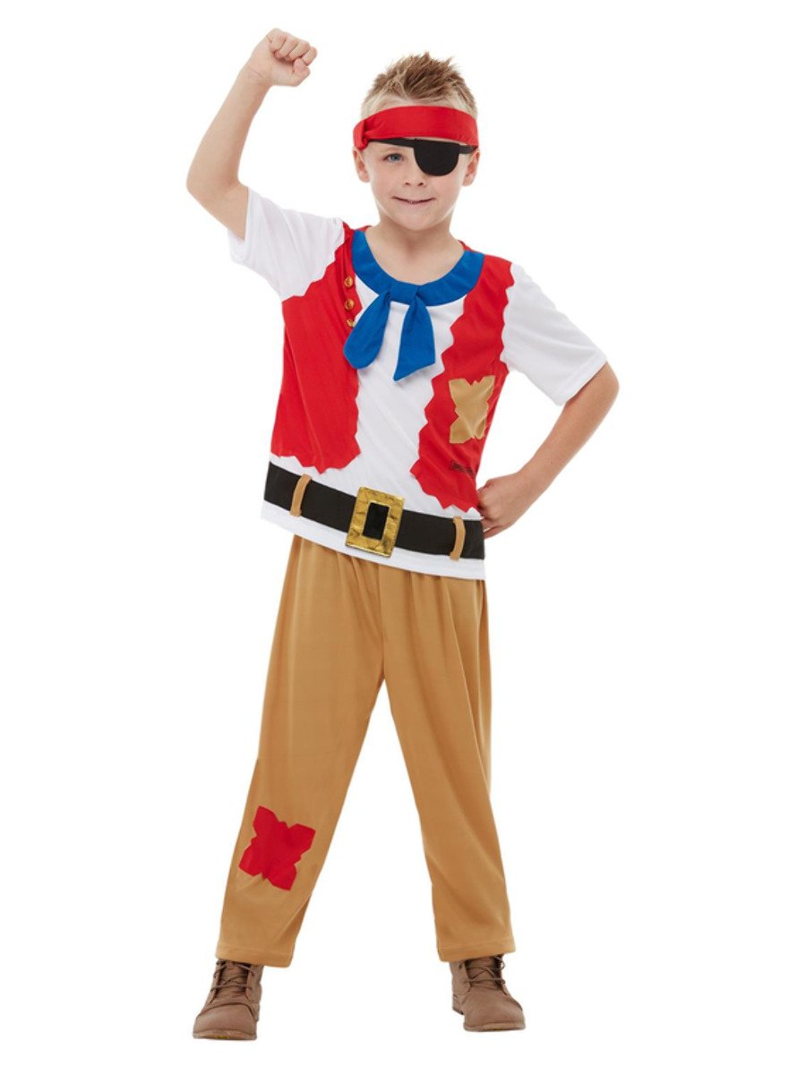 Horrible Histories Pirate Crew Costume, Red