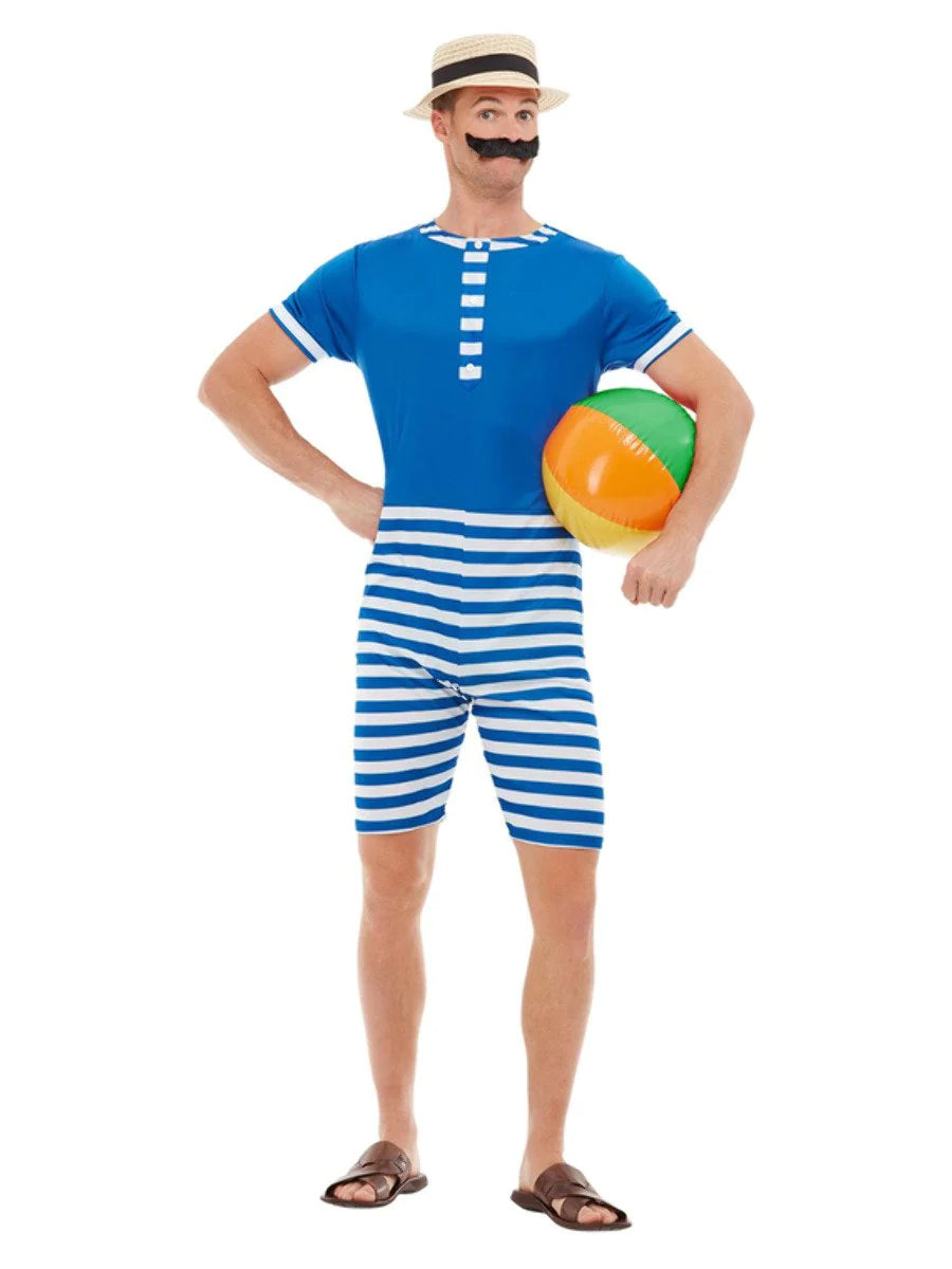 20er Jahre Badeanzug Kostüm (Blau & Weiß)