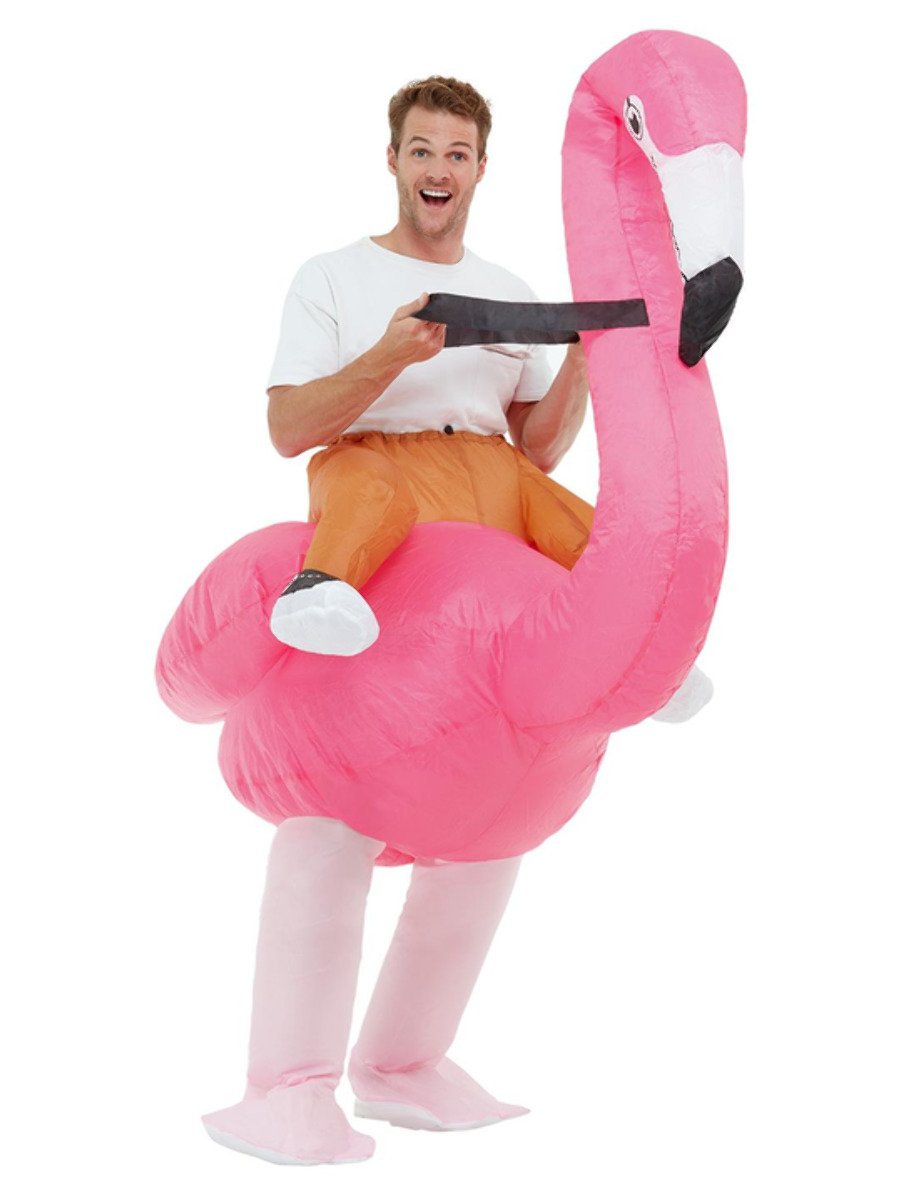 Inflatable Ride Em Flamingo Costume, Pink