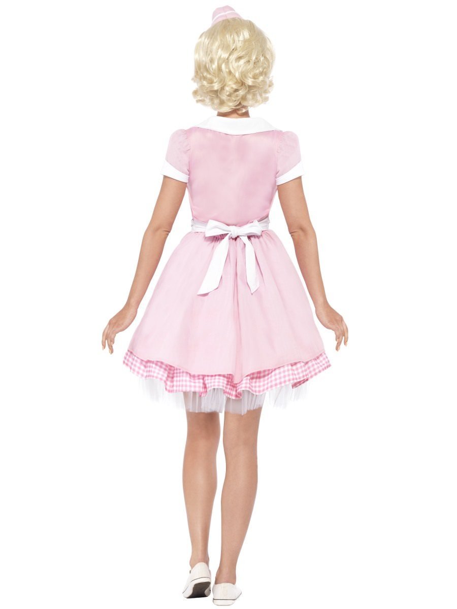 50er Jahre Diner Girl Kostüm (Pink)