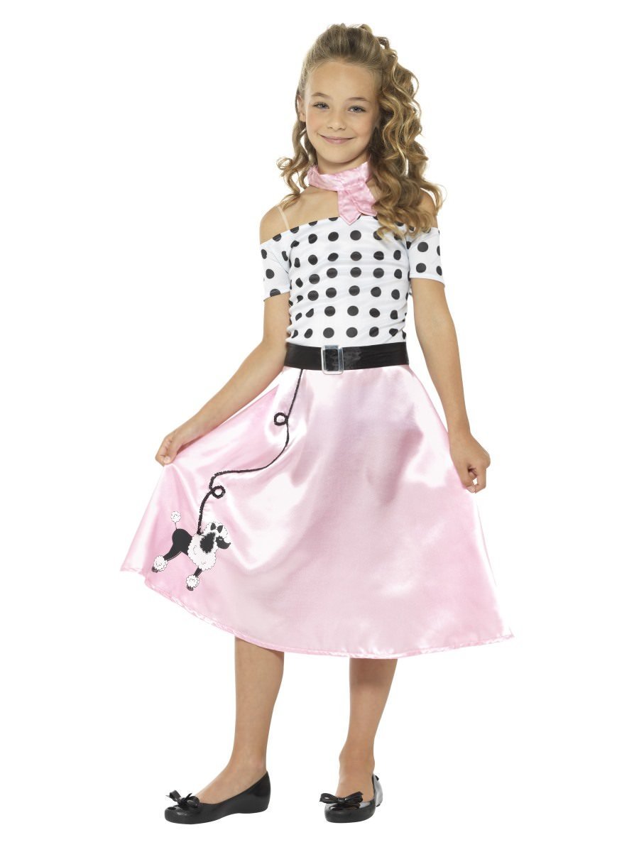 50er Jahre Poodle Girl Kostüm (Pink)