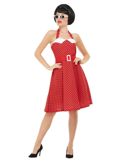 50er Jahre Rockabilly Pin Up Kostüm (Rot)