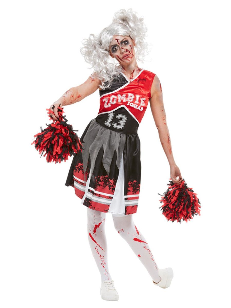 Cheerleader Zombie Kostüm (Rot)