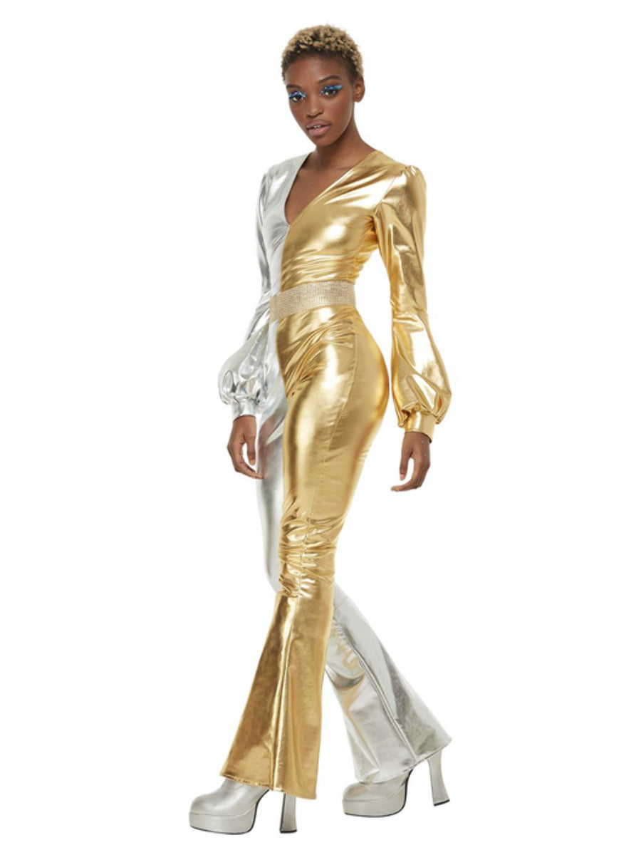 70er Jahre Super Chic Kostüm (Gold & Silber)