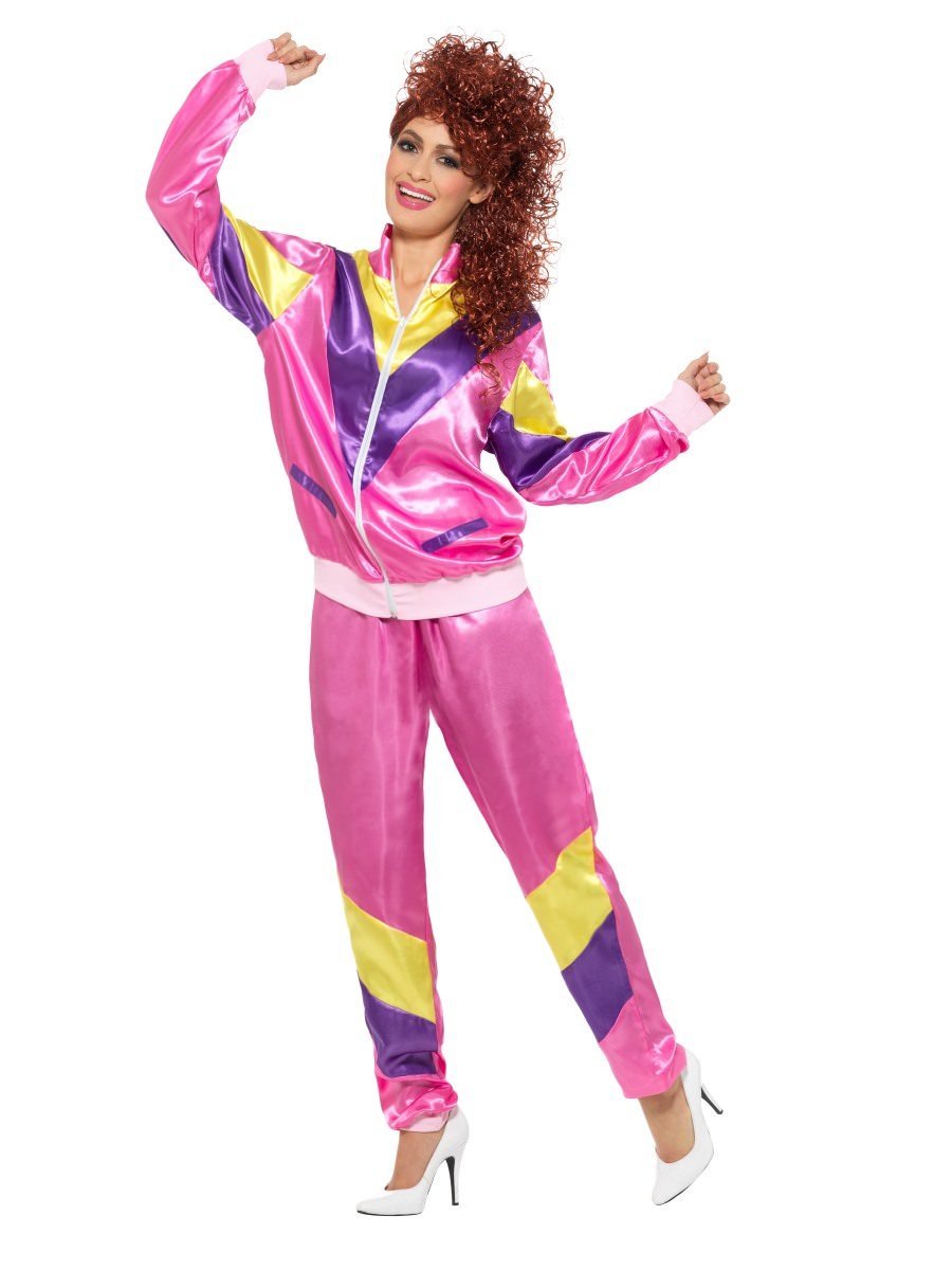 80er Jahre "Height of Fashion" Jogginganzug / Kostüm (Pink)