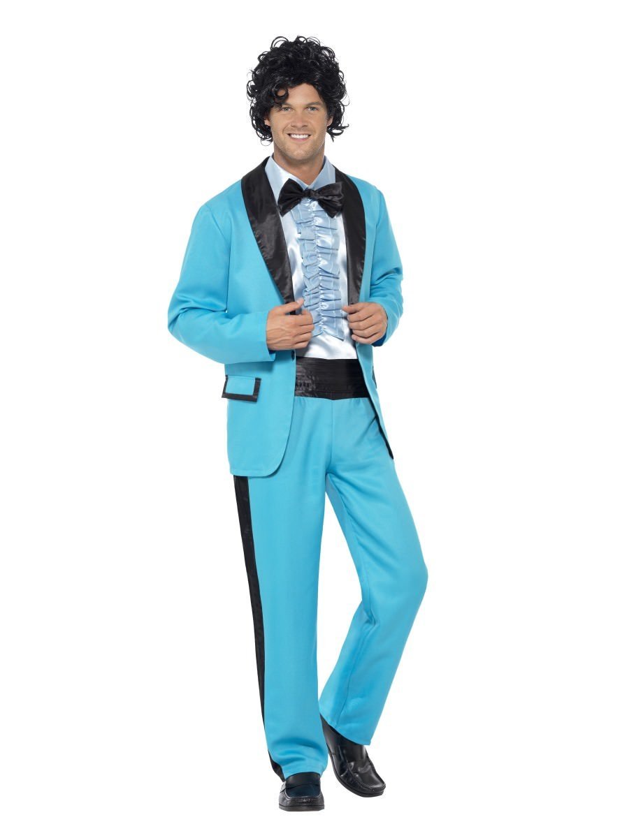 80er Jahre Prom King Kostüm (Blau)