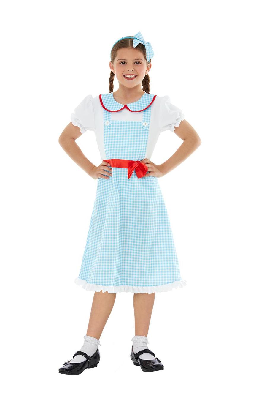 Country Girl Costume, Blue & White
