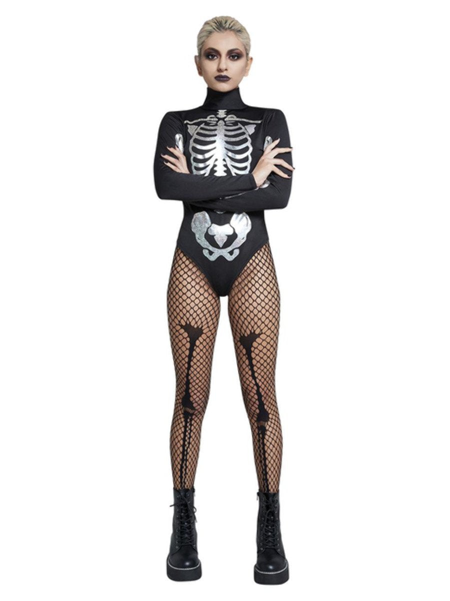 Fever Skeleton Bodysuit, Black & White