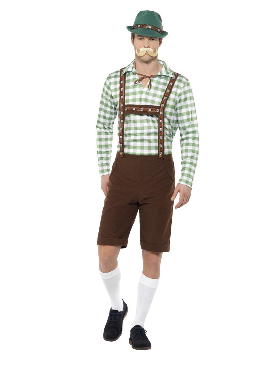 Alpine Bavarian Costume, Green & Brown