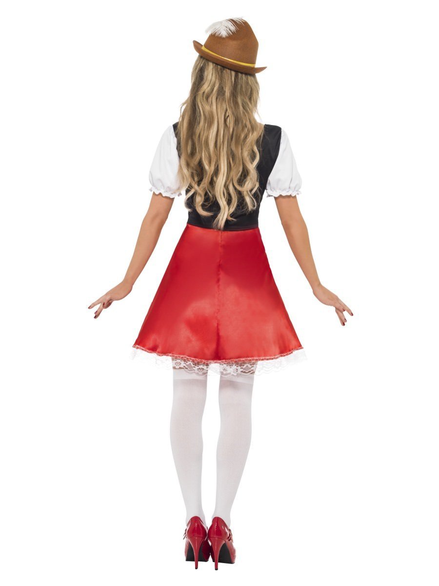 Bavarian Wench Costume, White & Red