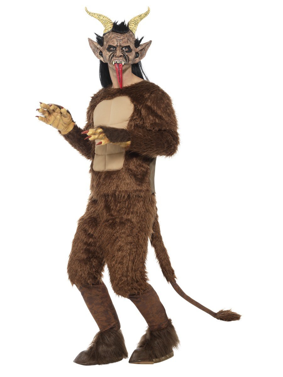 Beast / Krampus Demon Costume, Long Pile Fur, Brow