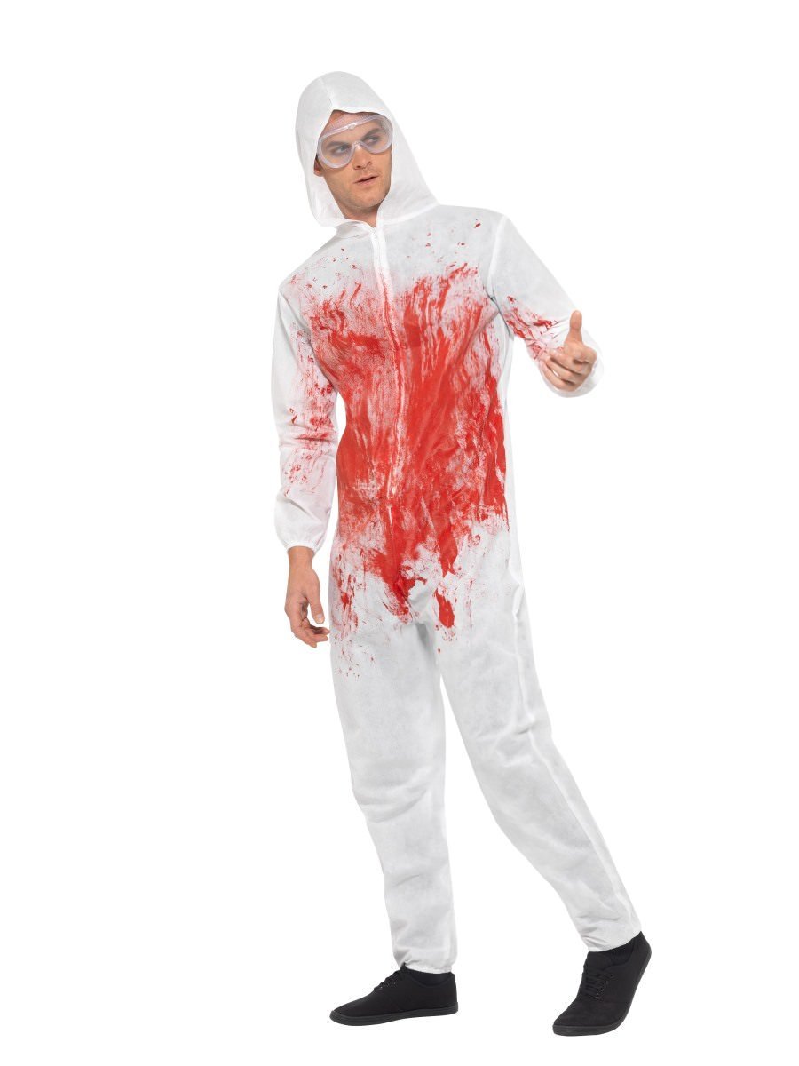 Bloody Forensic Overall Costume, Red