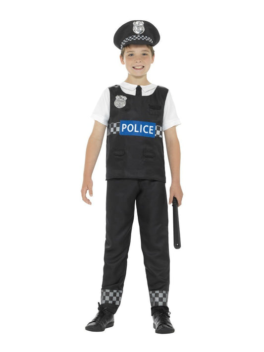 Polizistenkostüm (Schwarz-Weiß)