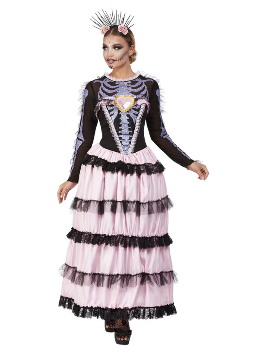 Deluxe Day of the Dead Senorita Costume, Pink