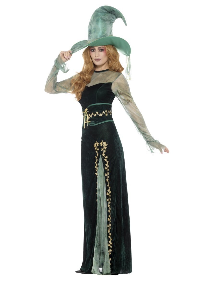 Deluxe Emerald Witch Costume, Green