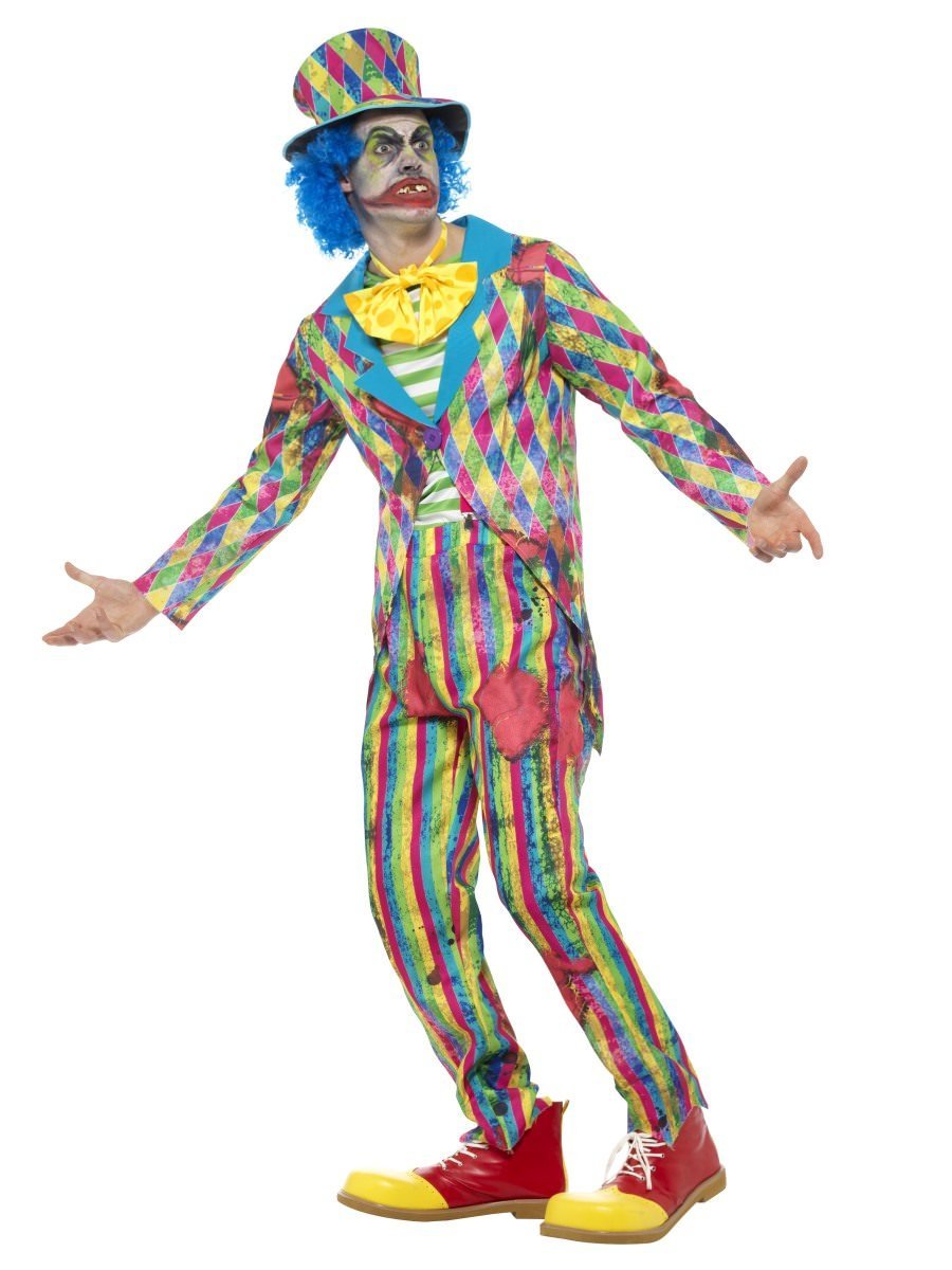 Deluxe Patchwork Clown Costume, Male, Multi-Colour
