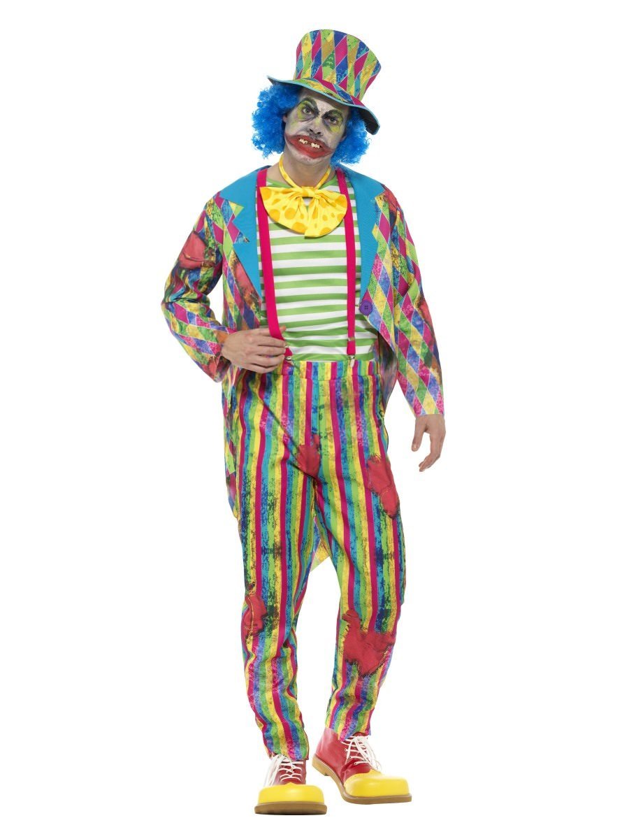 Deluxe Patchwork Clown Costume, Male, Multi-Colour