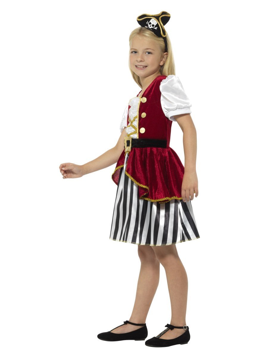 Deluxe Pirate Girl Costume, Red & Black