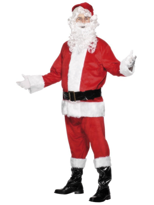 Deluxe Weihnachtsmann Kostüm (Rot/Weiß)