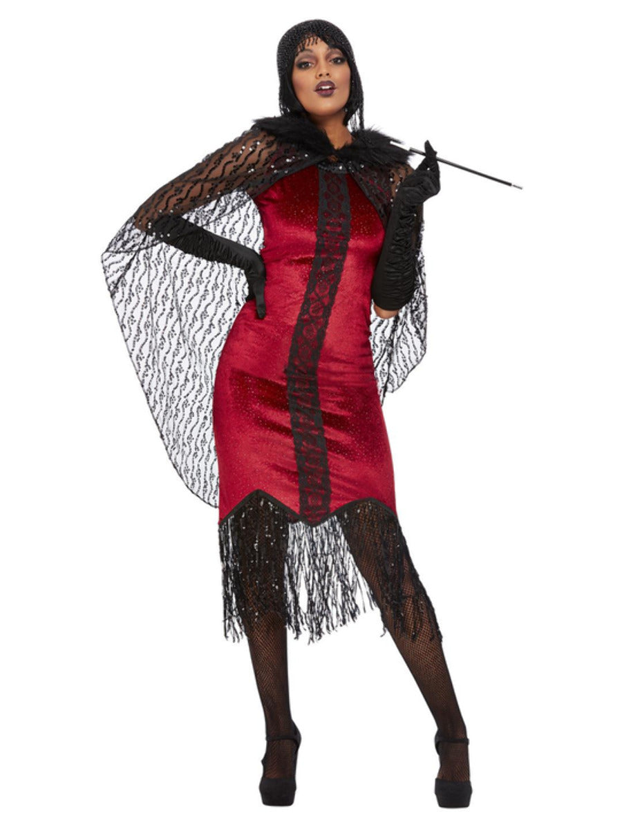 20er Jahre - Deluxe Vampire Flapper Kostüm (Rot)