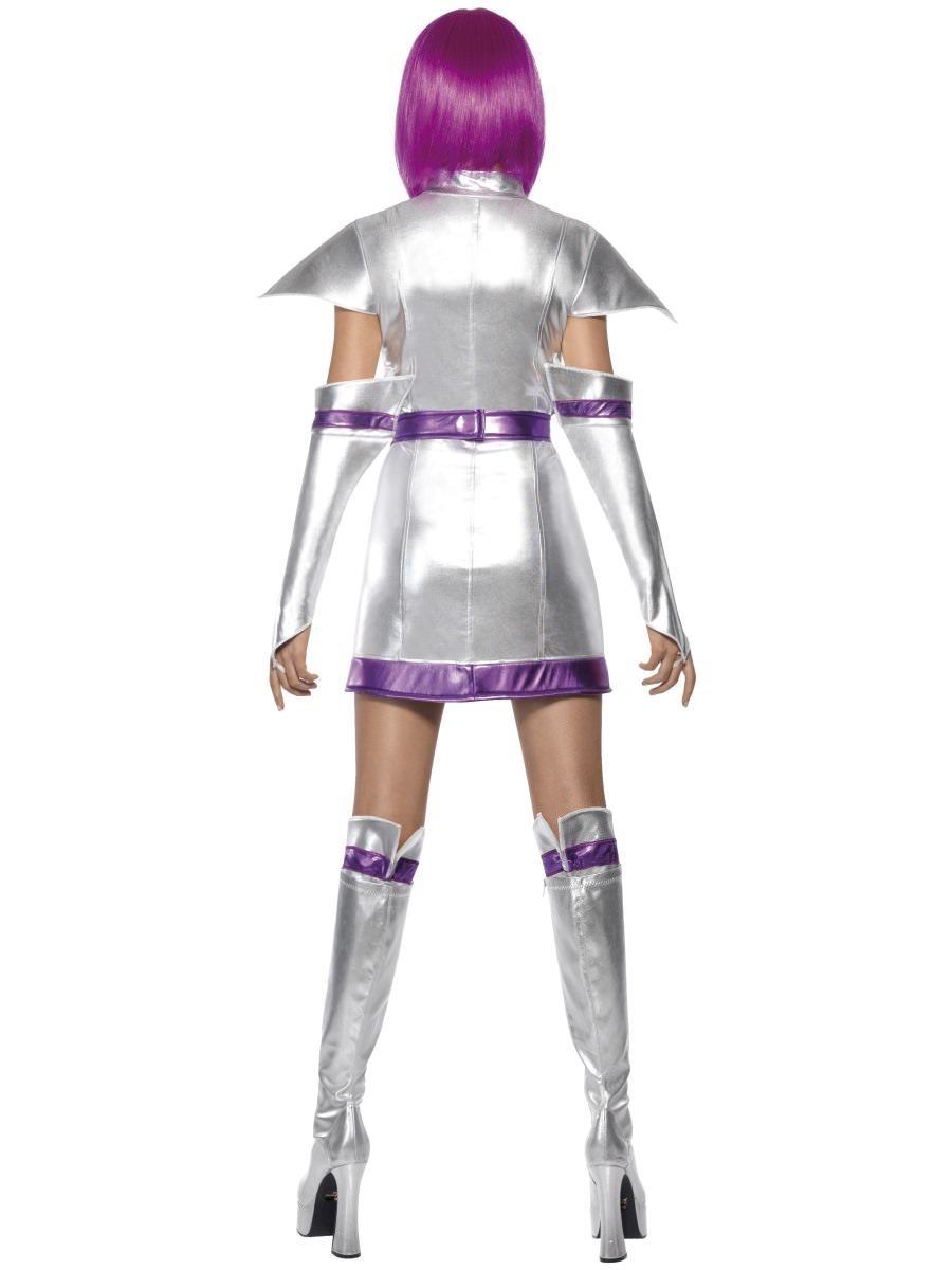 Fever Space Cadet Costume, Silver Metallic