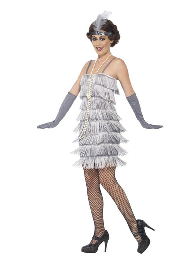 20er Jahre - Flapper Kostüm (Silber)