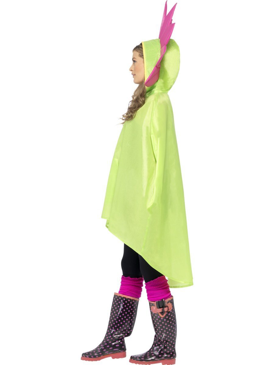Flower Party Poncho, Green