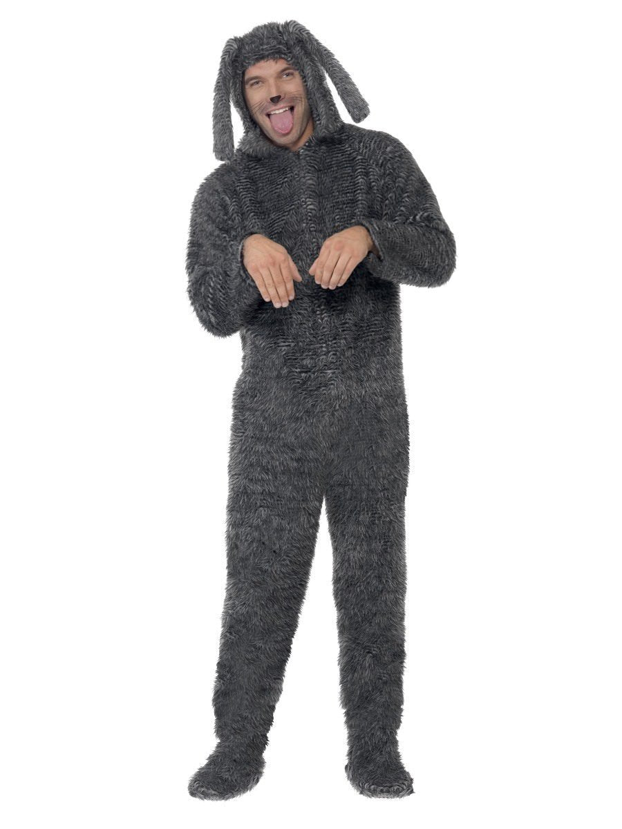 Fluffy Dog Costume, Grey