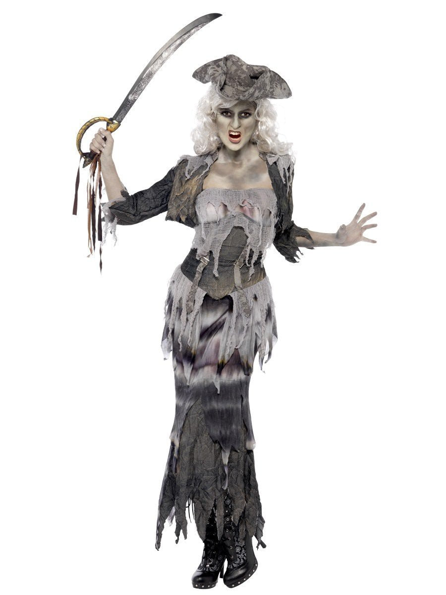Deluxe Ghost Ship Ghoulina Costume, Grey