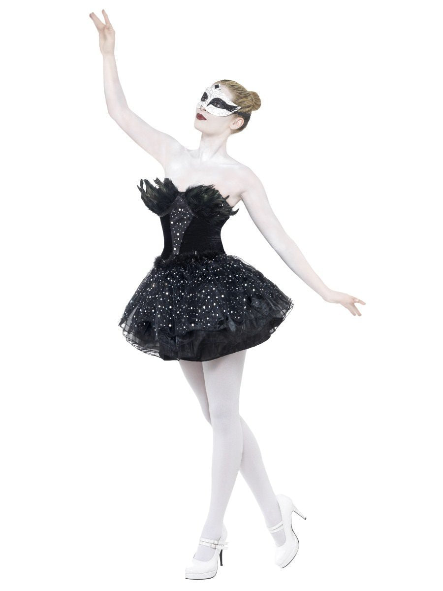 Gothic Swan Masquerade Costume, Black