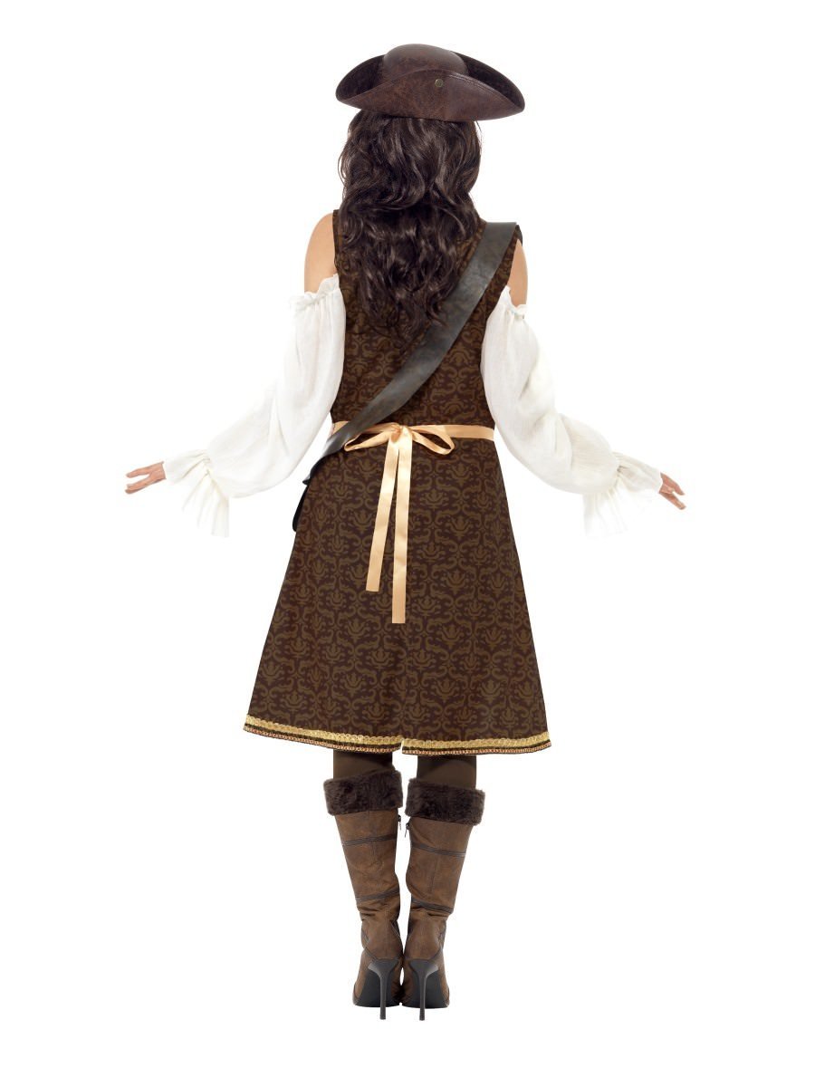 High Seas Pirate Wench Costume, Brown