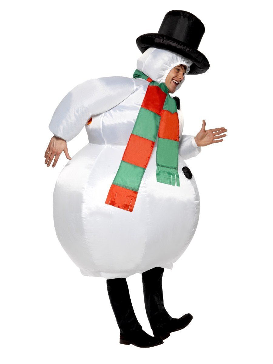 Inflatable Snowman Costume, White