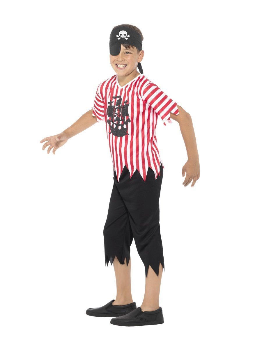 Jolly Pirate Boy  Costume, Red & White