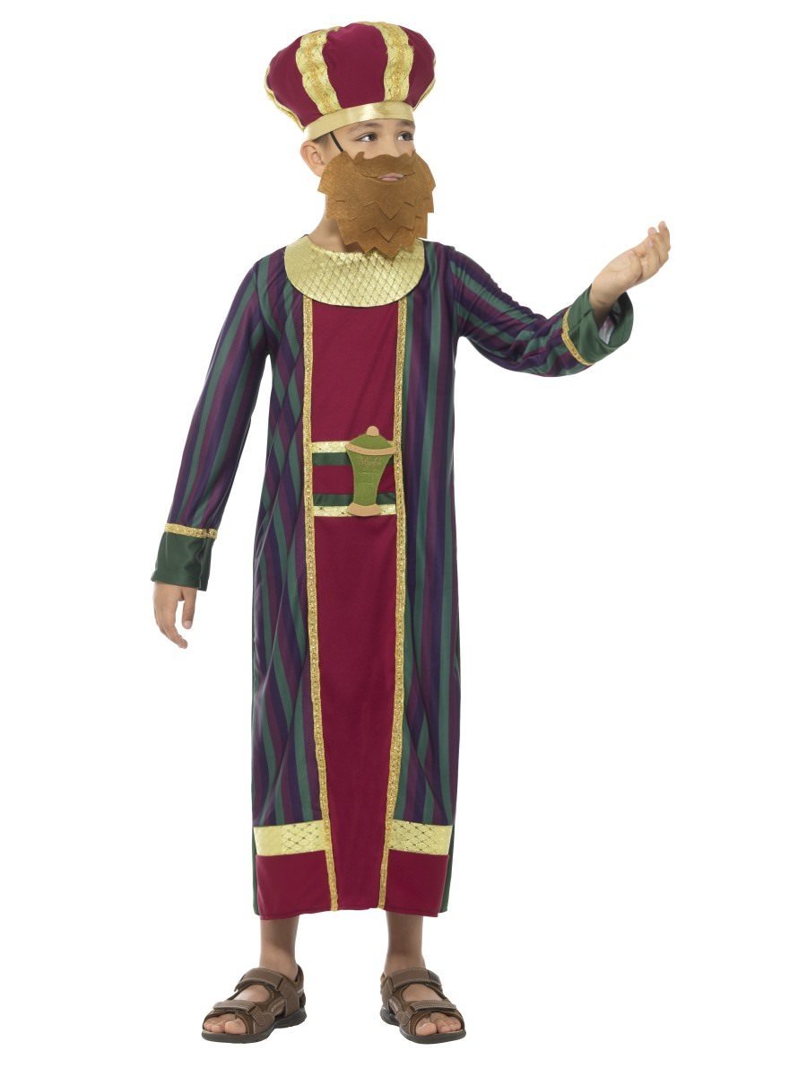 King Balthazar Costume, with Robe, Multi-Coloured