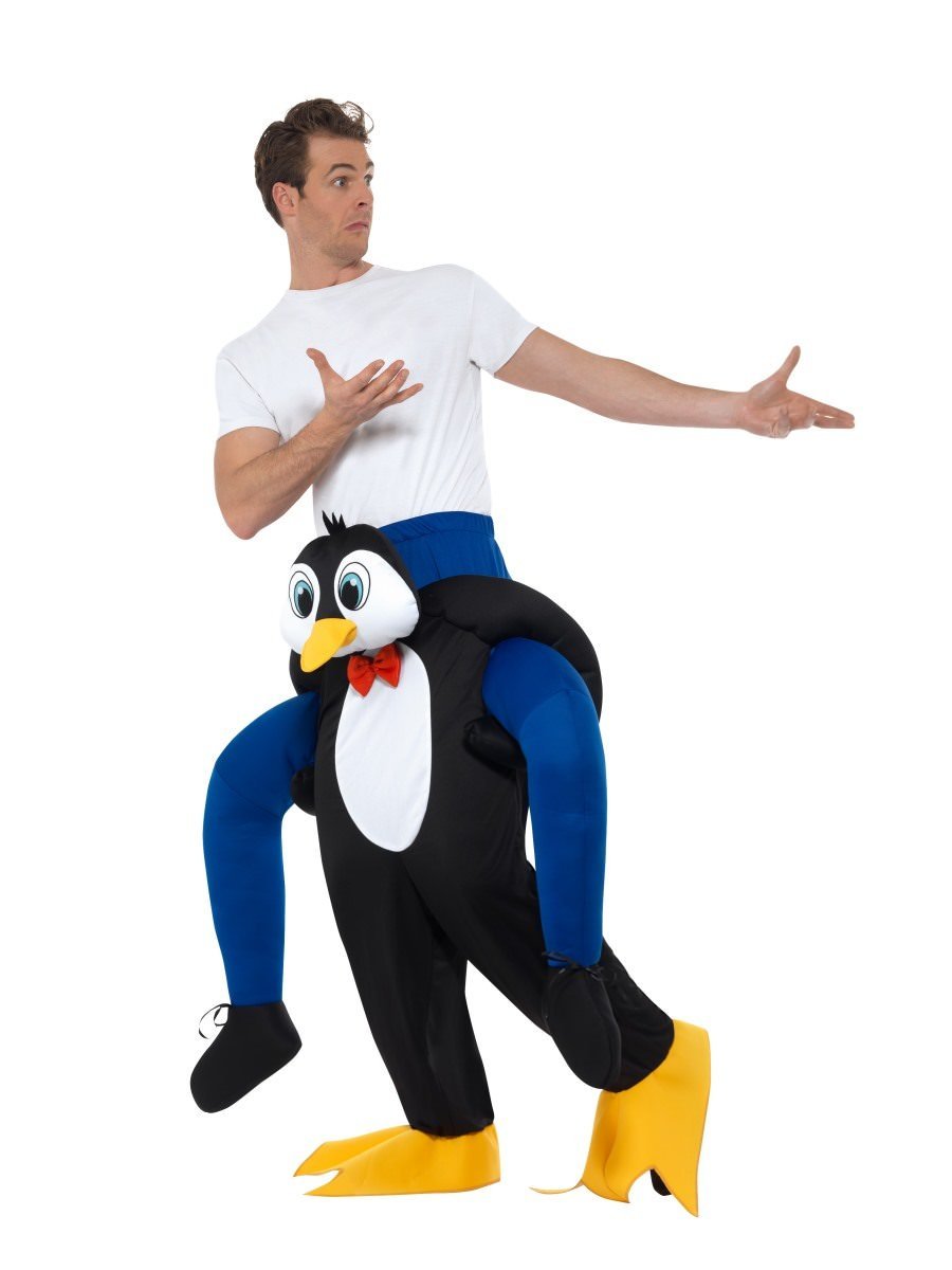Huckepack/Piggyback Pinguin Kostüm (Schwarz)