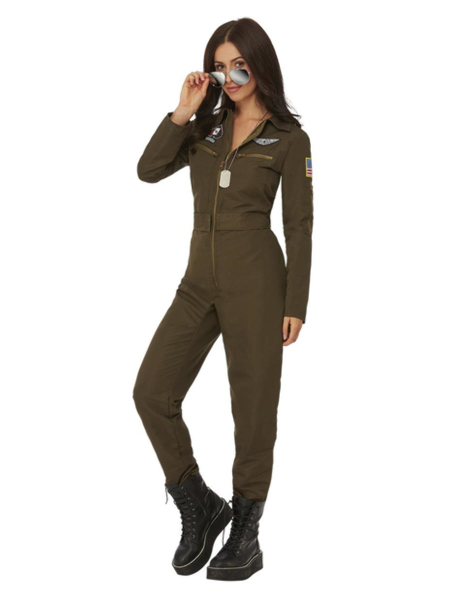 Top Gun Maverick Ladies Aviator Kostüm (Grün)