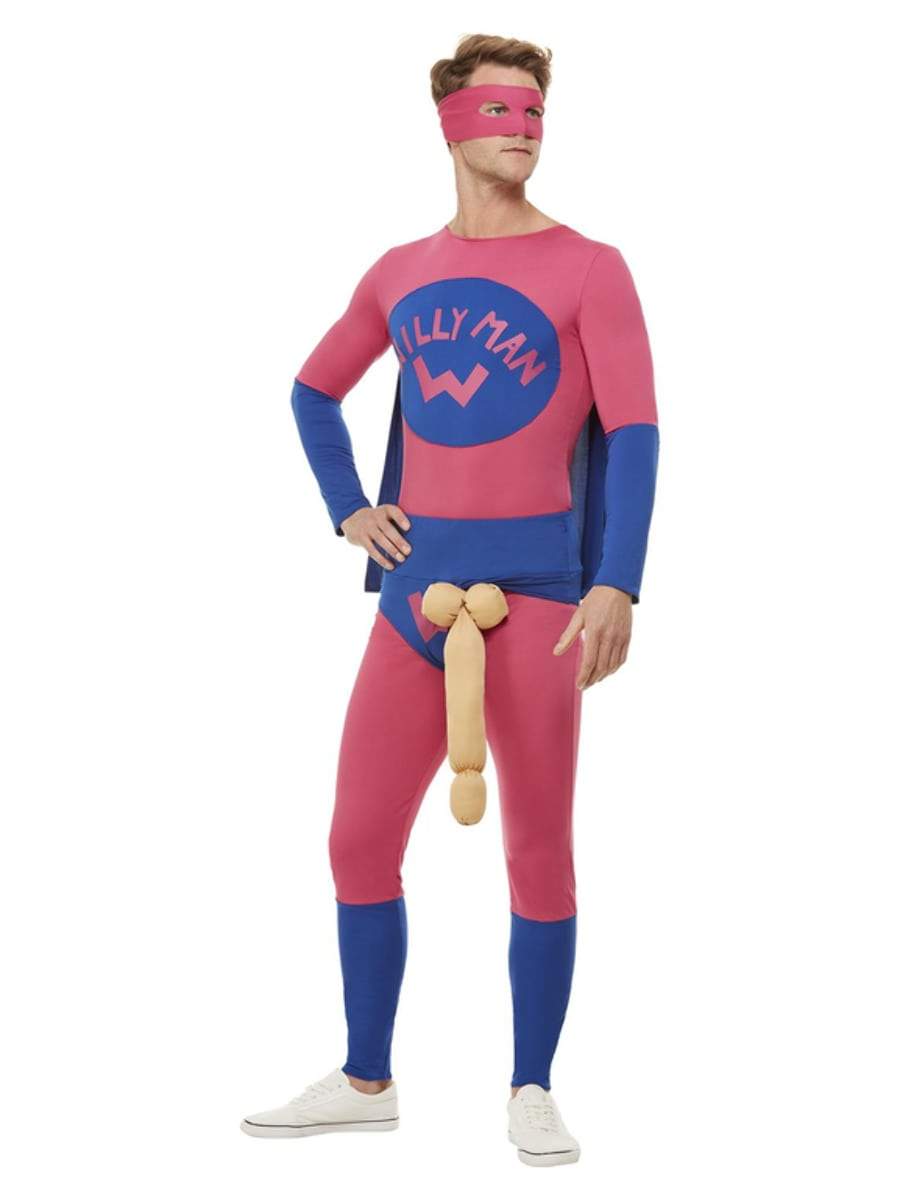 Willyman Superhero Kostüm (Pink / Blau)