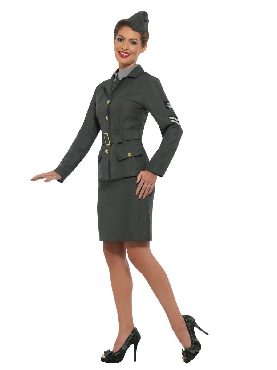 WW2 Army Girl Soldatin Kostüm (Grün)